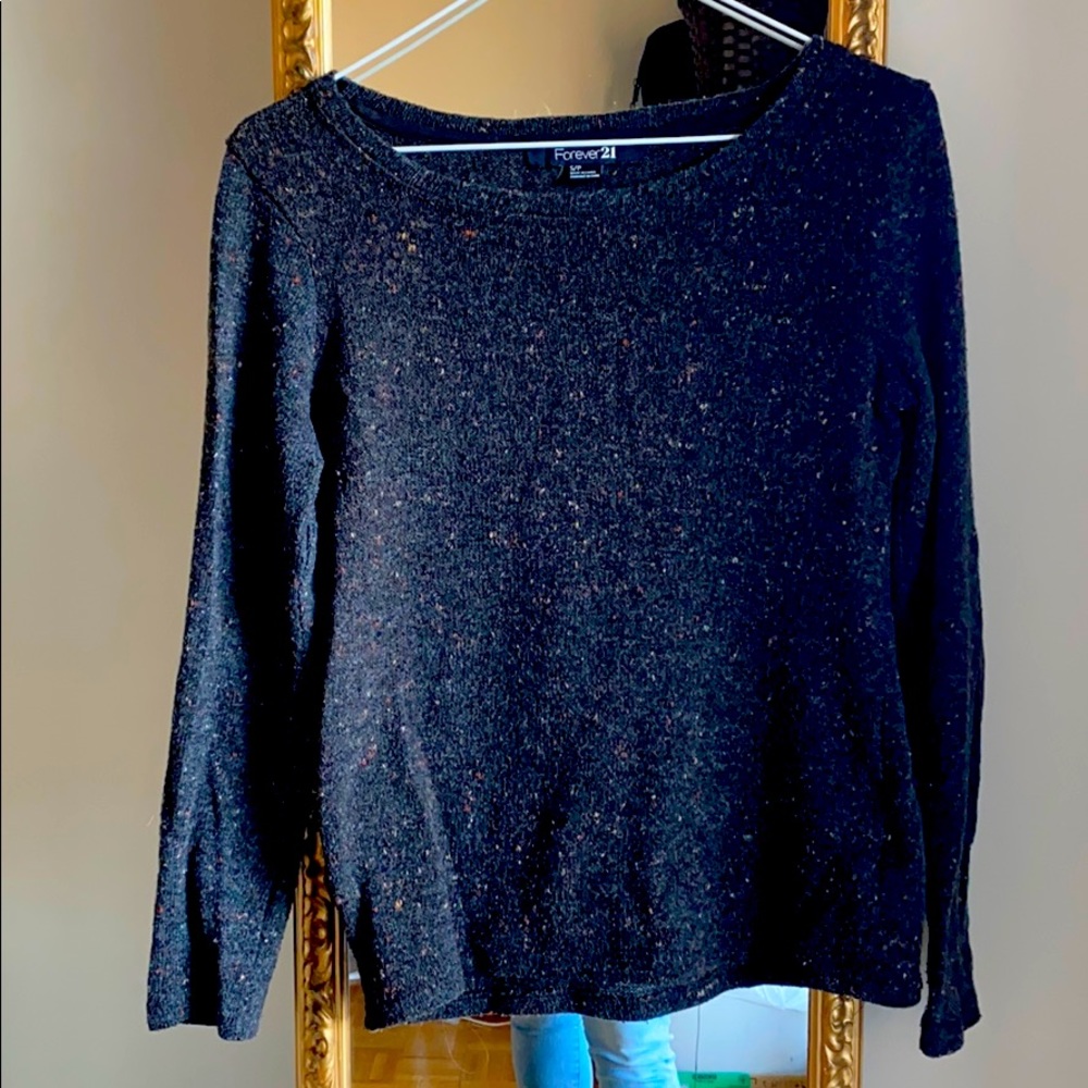 Sweater with leather elbows